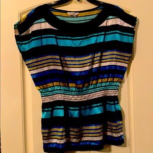 Satin striped blouse